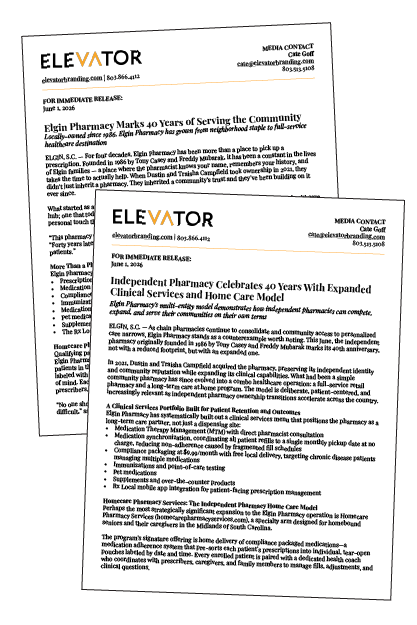 Elgin Pharmacy Press Release